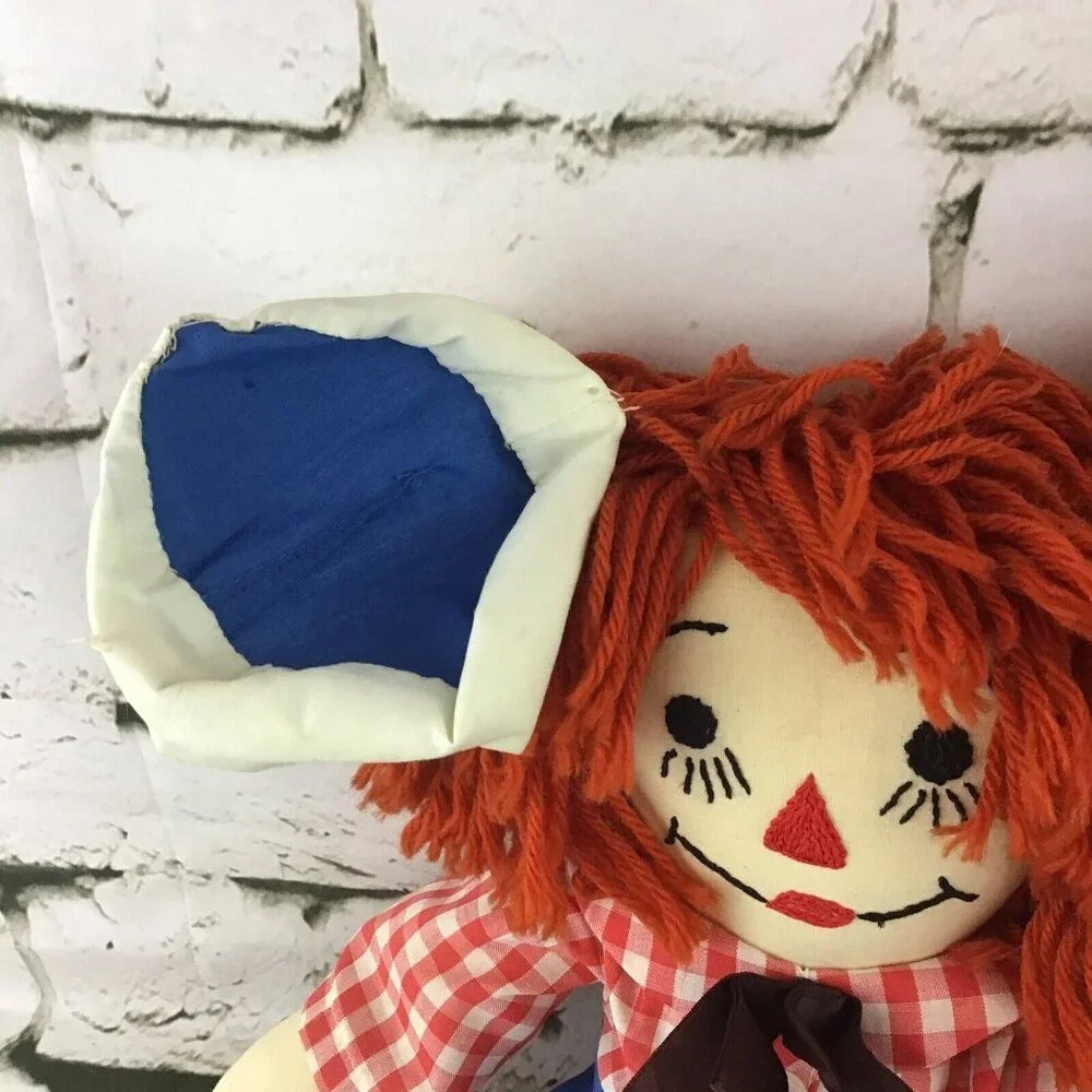 Vintage Raggedy‎ Ann Andy 20” Plush Rag Dolls Classic Toys Set Of 2 Collectible